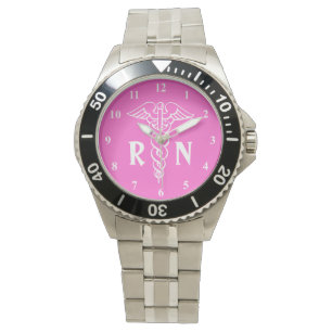Pulsera Caduceo del reloj el de la enfermera registradoa