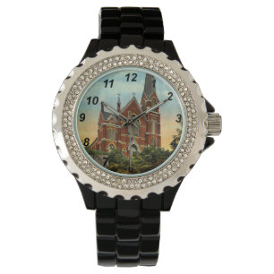 Pulsera caídas de los bramidos, vt. reloj de la iglesia d