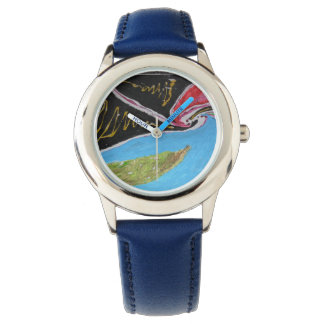 Pulsera Caja metalizado de reloj abstracto caja de punción