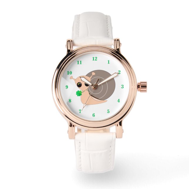 Pulsera Caracol con Reloj de Trébol - Caracol Afortunado (Anverso)