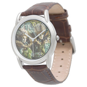 Pulsera Carnevale di Venezia Italia reloj de cuero europeo