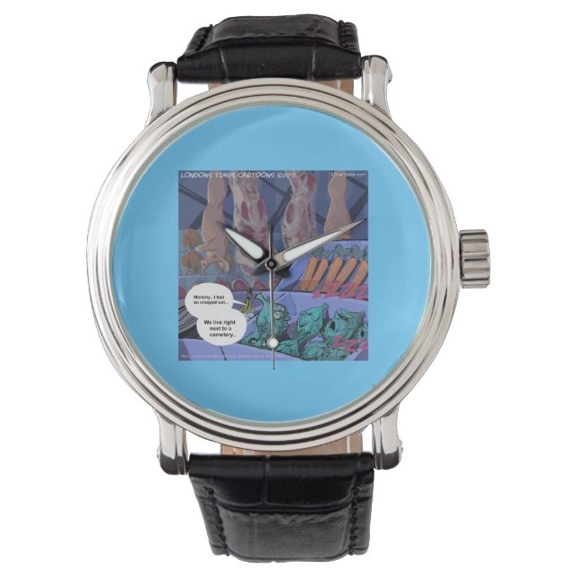Pulsera Cementerio de Comestibles Divertido/Triste Reloj V (Anverso)