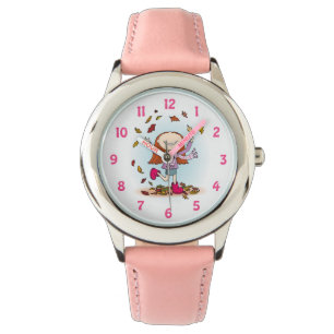 Pulsera Chicas divertidos en otoño dejan un reloj de muñec