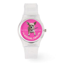 Chihuahua Personalizada Curiosa Reloj de Perros