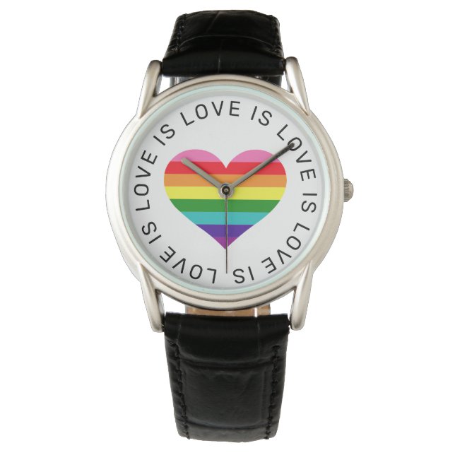 Pulsera Círculo de reloj de amor es amor (Anverso)