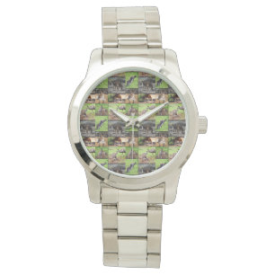Pulsera Collage de fotos canguro, reloj unisex plateado gr