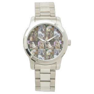 Pulsera Collage de fotos Meerkat, reloj Unisex plateado gr