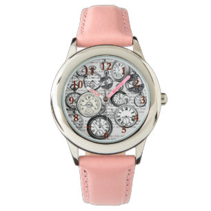 Pulsera Collage de reloj de bolsillo victoriano Alicia en 