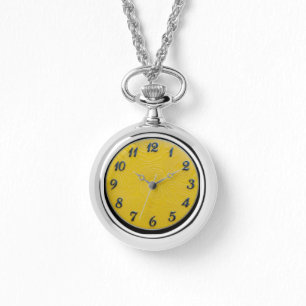 Pulsera Collar de reloj pendiente con dial de limón