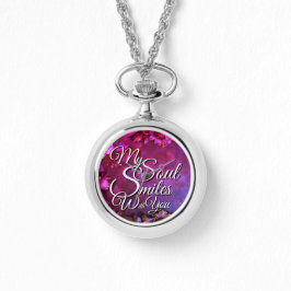 Pulsera Collares reloj de plata con citas de amor romántic
