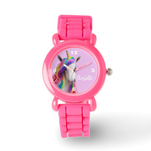 Pulsera Colorido reloj de unicornio lindo para niña