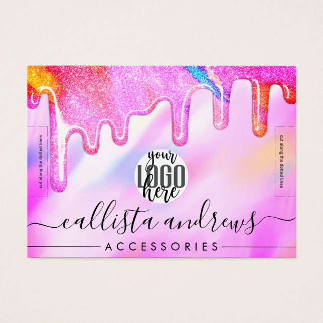 Pulsera con el logotipo del Purpurina Holográfico  (Frente)