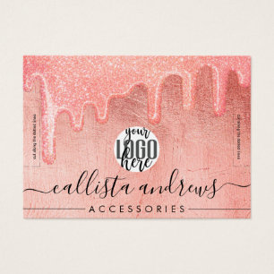Pulsera con el logotipo Glam Peach Pink Thick Purp