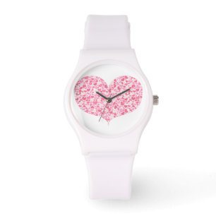 Pulsera Corazón de los corazones - Reloj de silicio blanc