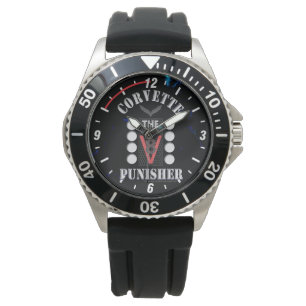 Pulsera Corvette reloj negro/azul del castigador de V8