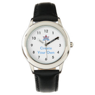 Pulsera Crea tu propio reloj negro de acero inoxidable par