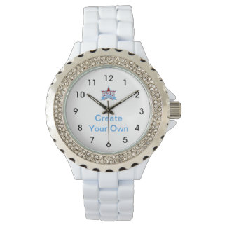 Pulsera Crear su propio reloj de esmalte blanco
