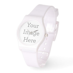 Pulsera Crear su propio reloj de silicona blanca
