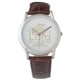 Pulsera Cristianos sacerdotes bendicen reloj de cuero masc