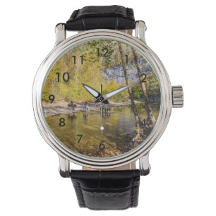 Pulsera Cruzando El Reloj De La Mueca Del Río Búfalo