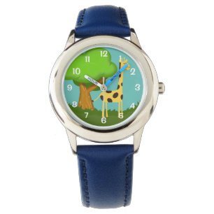 Pulsera Cuidada jirafa y el reloj de arte del árbol