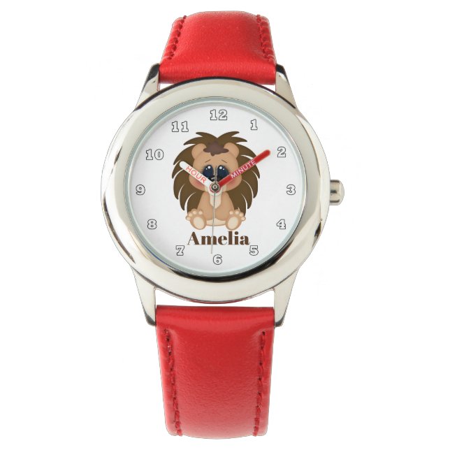 Pulsera Cute hedgehog añadir el reloj de nombres (Anverso)