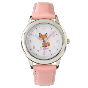 Pulsera Cute Red Fox Personaliza el reloj de niños