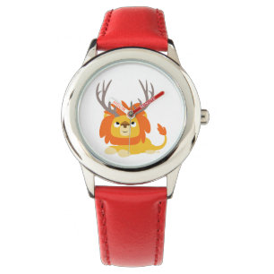 Pulsera Cute Reloj de León con Cuerno de Dibujos Animados