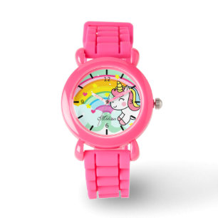 Pulsera Cuto reloj de unicornio arcoiris personalizado