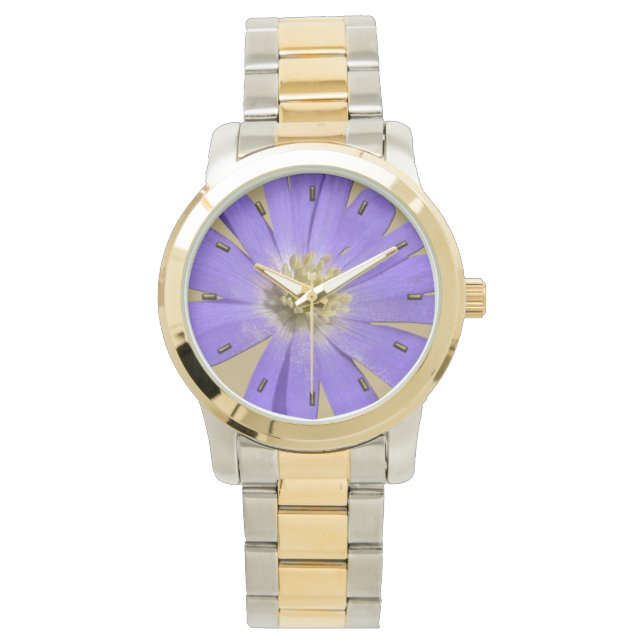 Pulsera Daisy Watch Purple Daisy Flor Reloj de muñecas (Anverso)