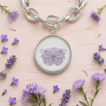 Pulsera de mariposa de arte de línea de acuarela m