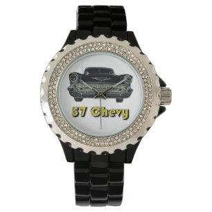 Pulsera Diamante de imitación de 57 Chevy con el reloj