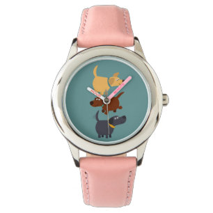 Pulsera Dibujo animado lindo Labradors en reloj de 3