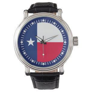 Pulsera Diseño de reloj de bandera de Texas