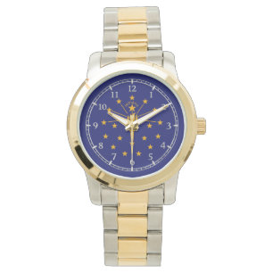 Pulsera Diseño de reloj de bandera del estado de Indiana