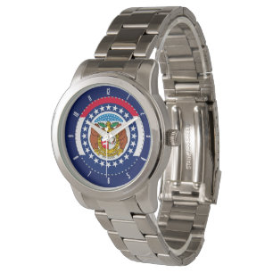 Pulsera Diseño de reloj de bandera del estado de Misuri
