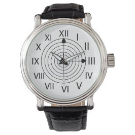 Pulsera Diseño de reloj romano blanco y negro