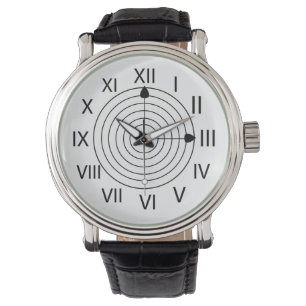 Pulsera Diseño de reloj romano blanco y negro