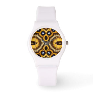 Pulsera diseño sobre el reloj de texturas de mariposa