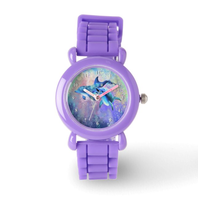 Pulsera Doble regalo de reloj de delfines (Anverso)