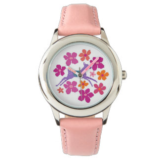 Pulsera El ciervo en el reloj de flores silvestres