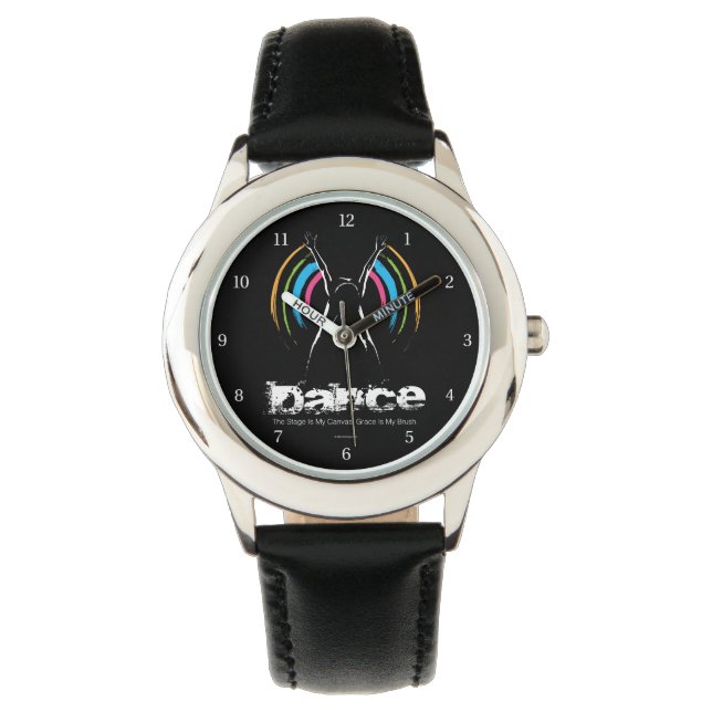Pulsera El escenario es mi reloj de lienzo (baile) (Anverso)