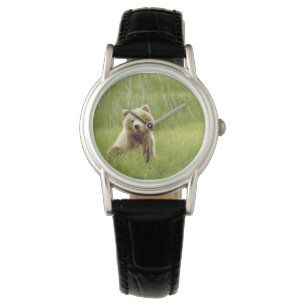 Pulsera El reloj clásico de cuero negro femenino