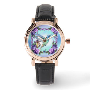 Pulsera El reloj clásico de las mujeres del colibrí