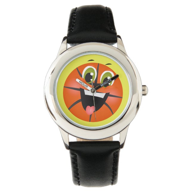 Pulsera El reloj de acero inoxidable del niño de baloncest (Anverso)