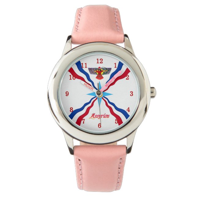 Pulsera El reloj de la bandera asiria (Anverso)
