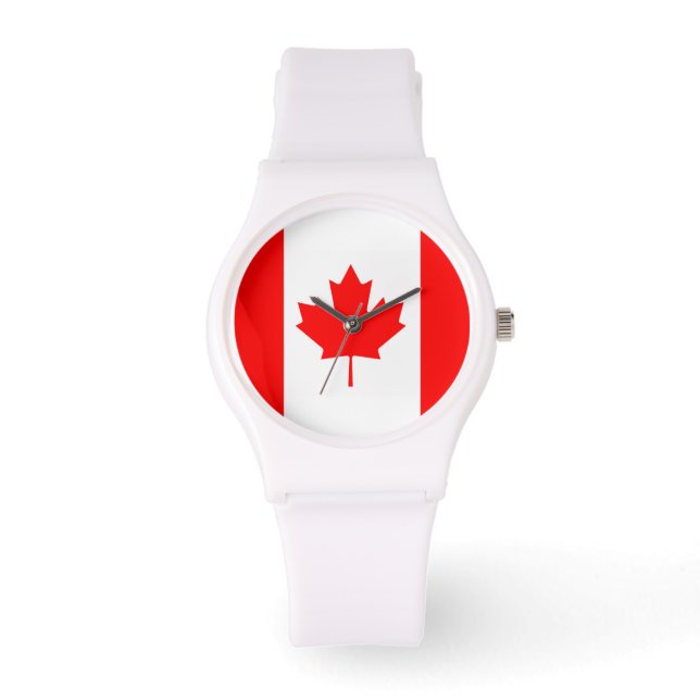 Pulsera El reloj de la bandera canadiense (Anverso)