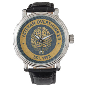 Pulsera El reloj de la insignia de mérito "PENSAR DEMASIAD