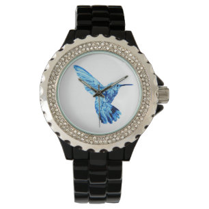 Pulsera El reloj de las mujeres azules del colibrí