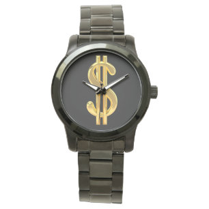 Pulsera El reloj de los hombres del Rótulo de dólar del